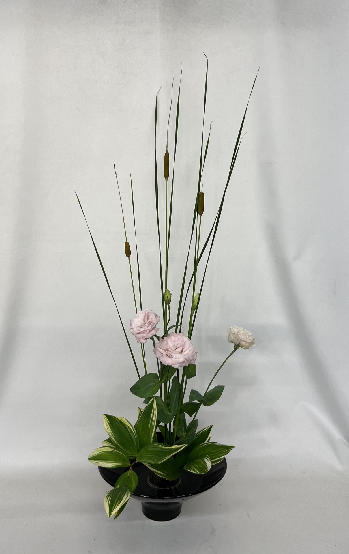 ヒメガマ生け花作品 (1)